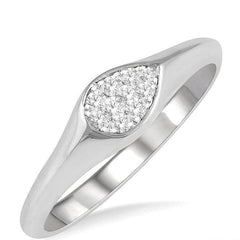 Parkplace Jewelers Pear Shape Lovebright Essential Diamond Signet Ring 375M8PPFGWG
