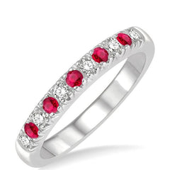 Parkplace Jewelers 11 Alternate Gemstone & Diamond Wedding Band 46507PPFGRBWG