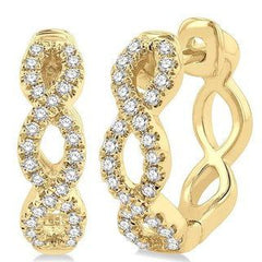 Parkplace Jewelers Swirl Petite Diamond Huggie Fashion Earrings 665W6PPTGERYG