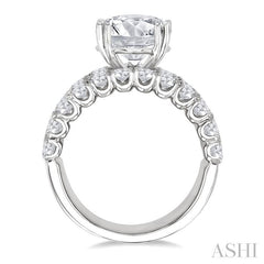 ASHI Round Shape Semi-Mount Diamond Engagement Ring 201M0PPFGWG-SM-2.15