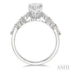 ASHI Pear Shape Semi-Mount Diamond Engagement Ring 202K4PPFVWG-SM-PR
