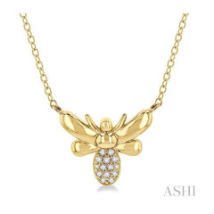 ASHI Bumble Bee Petite Diamond Fashion Pendant 649A9PPTSPDYG