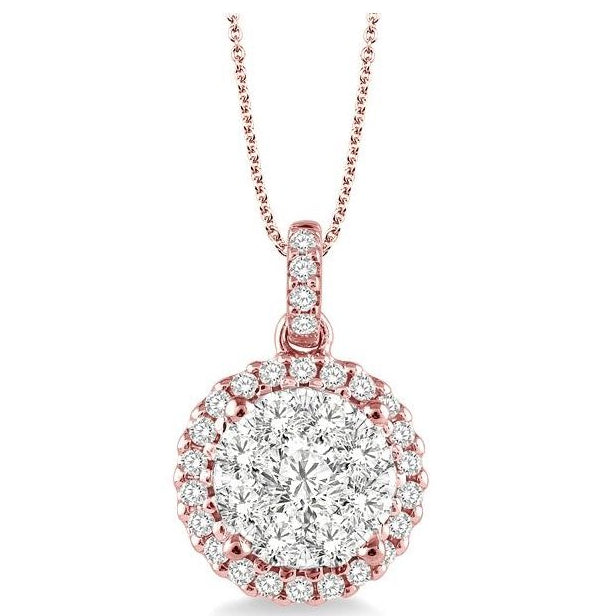 Parkplace Jewelers Round Shape Halo Lovebright Essential Diamond Pendant 94912PPFVPDPW
