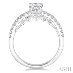 ASHI Oval Shape Semi-Mount Diamond Engagement Ring 208D6PPFVWG-SM