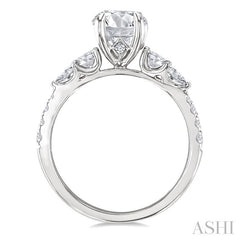 ASHI Round Shape Semi-Mount Diamond Engagement Ring 208M3PPFGWG-SM