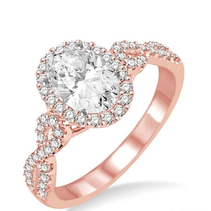 Parkplace Jewelers Oval Shape Halo Diamond Engagement Ring 245C3PPFHPW-LE