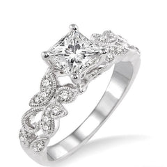 Parkplace Jewelers Princess Shape Semi-Mount Diamond Engagement Ring 19807PPFHWG-SM