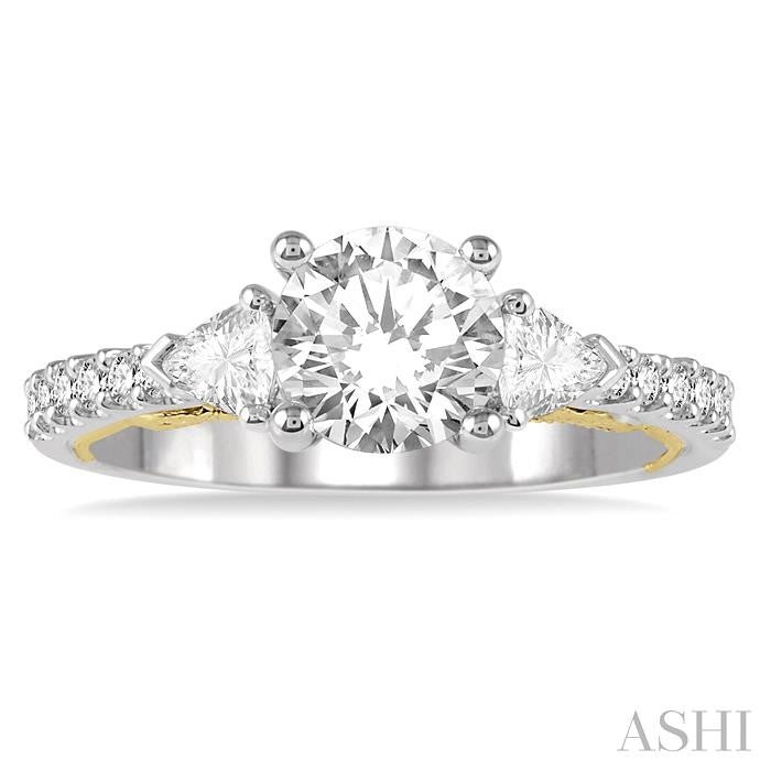 ASHI Round Shape Semi-Mount Diamond Engagement Ring 212F3PPFRWY-SM