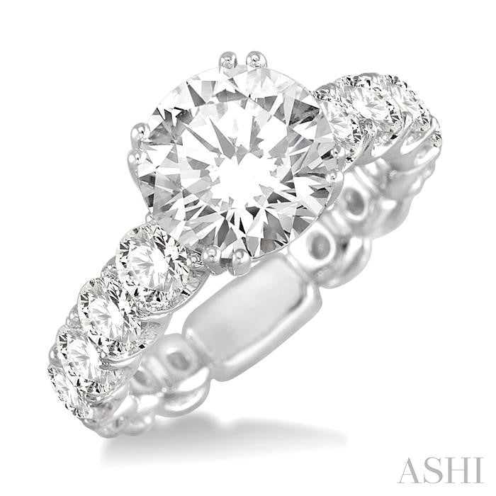 ASHI Round Shape Semi-Mount Diamond Engagement Ring 21830PPFHWG-SM-2.00