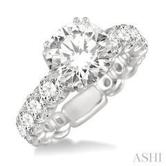 ASHI Round Shape Semi-Mount Diamond Engagement Ring 21830PPFHWG-SM-2.00