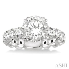 ASHI Round Shape Semi-Mount Diamond Engagement Ring 21830PPFHWG-SM-2.00