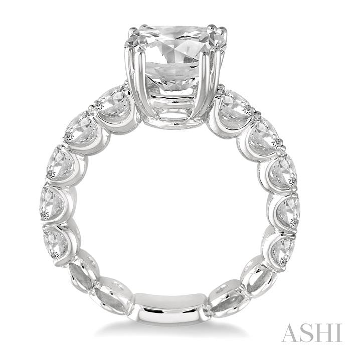 ASHI Round Shape Semi-Mount Diamond Engagement Ring 21830PPFHWG-SM-2.00