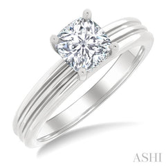 ASHI Cushion Shape Semi-Mount Diamond Engagement Ring 219M9PPFGWG-SM-CU
