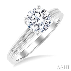 ASHI Round Shape Semi-Mount Diamond Engagement Ring 219M9PPFGWG-SM-RD