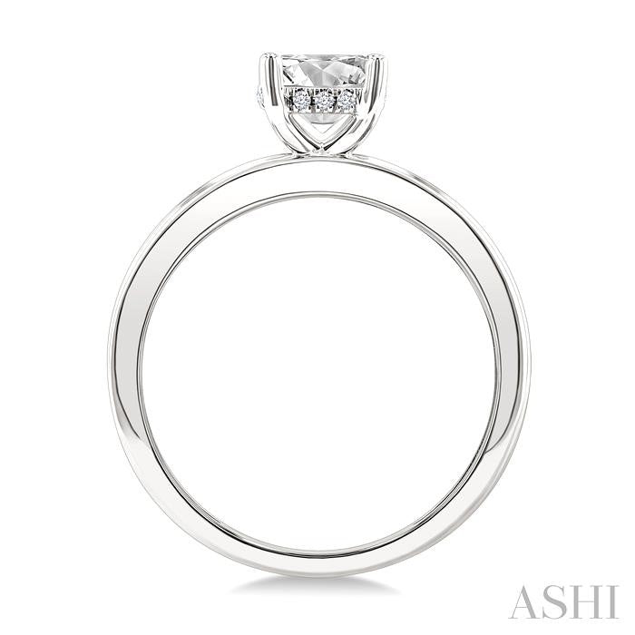 ASHI Round Shape Semi-Mount Diamond Engagement Ring 219M9PPFGWG-SM-RD