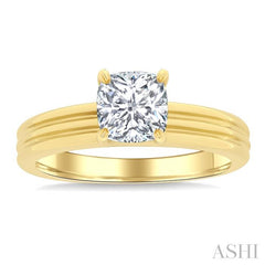 ASHI Cushion Shape Semi-Mount Diamond Engagement Ring 219M9PPFGYG-SM-CU