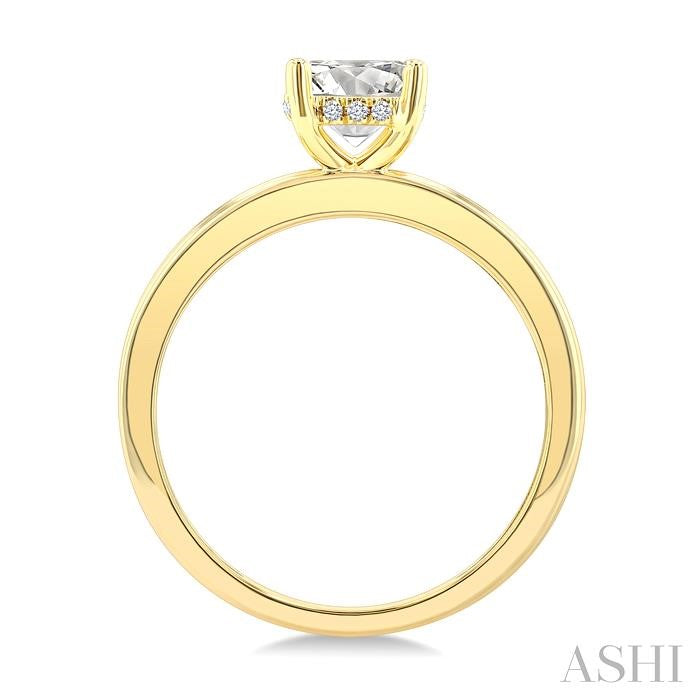 ASHI Round Shape Semi-Mount Diamond Engagement Ring 219M9PPFGYG-SM-RD