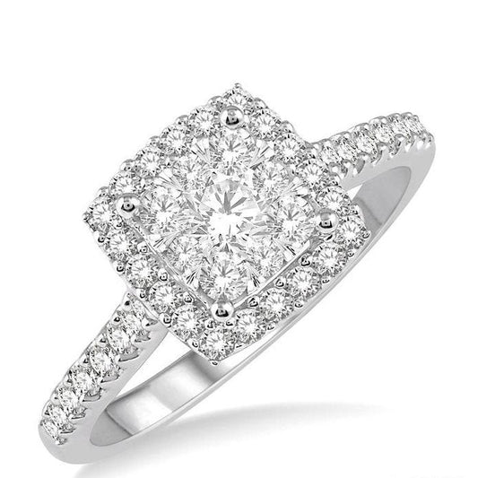 Parkplace Jewelers Cushion Shape Halo Lovebright Essential Diamond Engagement Ring 123F2PPFVWY