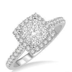Parkplace Jewelers Cushion Shape Halo Lovebright Essential Diamond Engagement Ring 123F2PPFVWY