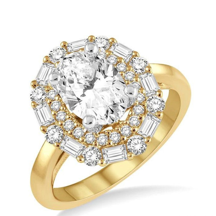 Parkplace Jewelers Oval Shape Semi-Mount Halo Diamond Engagement Ring 214J2PPFVYW-SM