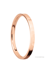 2 mm wide Flat 14K Rose Gold band.