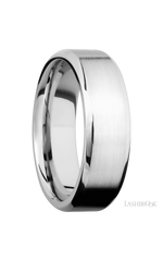 7 mm wide Beveled 14K White Gold band.