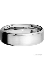 7 mm wide Beveled 14K White Gold band.