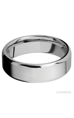 7 mm wide Beveled 14K White Gold band.