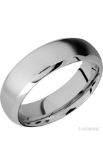 7 mm wide Domed Bevel 14K White Gold band.
