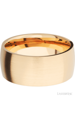 10 mm wide Domed 14K Yellow Gold band.
