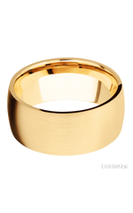 10 mm wide Domed 14K Yellow Gold band.