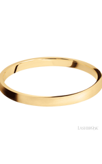 2 mm wide Domed 14K Yellow Gold band.
