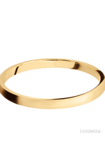 2 mm wide Domed 14K Yellow Gold band.