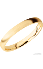 3 mm wide Domed 14K Yellow Gold band.