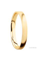 3 mm wide Domed 14K Yellow Gold band.