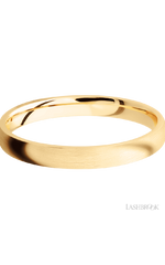 3 mm wide Domed 14K Yellow Gold band.