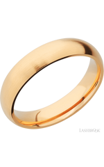 5 mm wide Domed 14K Yellow Gold band.