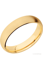 5 mm wide Domed 14K Yellow Gold band.