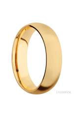 6 mm wide Domed 14K Yellow Gold band.