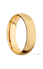6 mm wide Domed 14K Yellow Gold band.