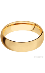 6 mm wide Domed 14K Yellow Gold band.