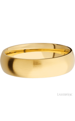 6 mm wide Domed 14K Yellow Gold band.