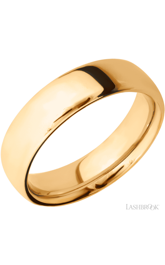 6 mm wide Ultra Comfort (our most comfortable profile) 14K Yellow Gold band.