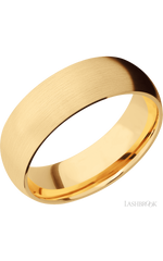 7 mm wide Domed 14K Yellow Gold band.