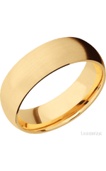 7 mm wide Domed 14K Yellow Gold band.