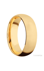 7 mm wide Domed 14K Yellow Gold band.