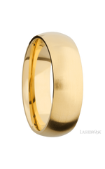 7 mm wide Domed 14K Yellow Gold band.