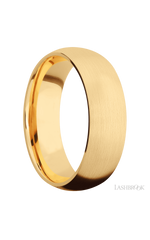 7 mm wide Domed 14K Yellow Gold band.