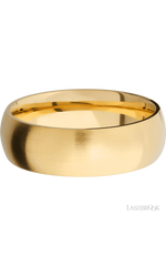 7 mm wide Domed 14K Yellow Gold band.