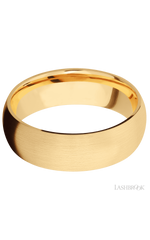 7 mm wide Domed 14K Yellow Gold band.